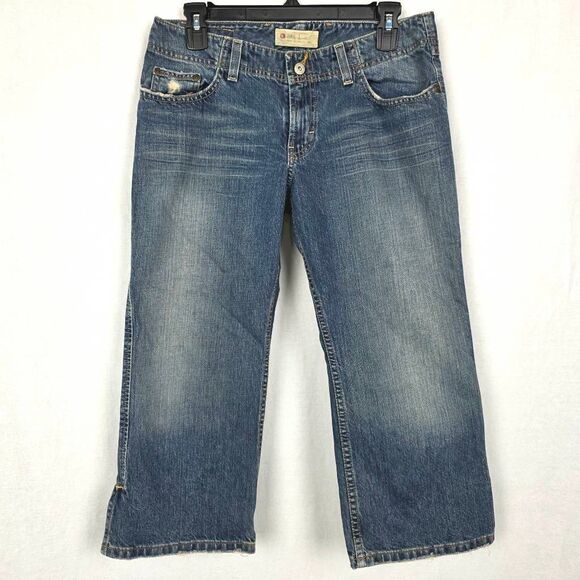 BKE Harbor Relaxed Crop Jeans women’s 30 Blue Denim - Picture 1 of 9